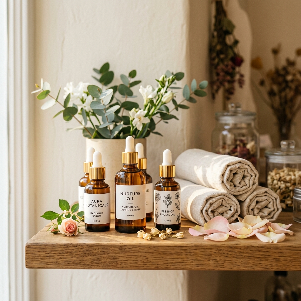Cosmecéuticos y aceites botánicos seleccionados